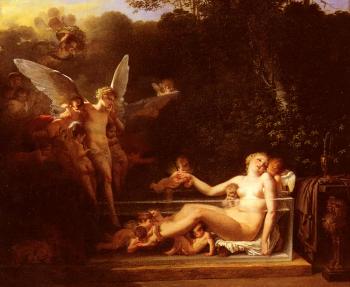 Jean-Baptiste Mallet : Une Nymphe Au Bain, Environnee D-Amours
